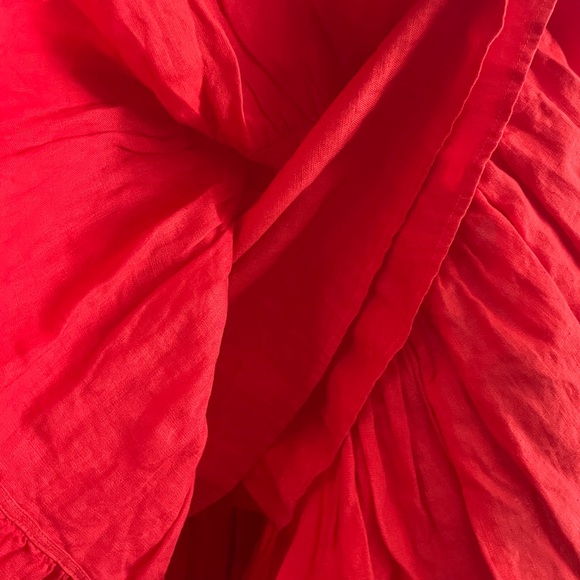 Left On Friday Half Day Ruffle Tier Linen Dress - Picture 9 of 15